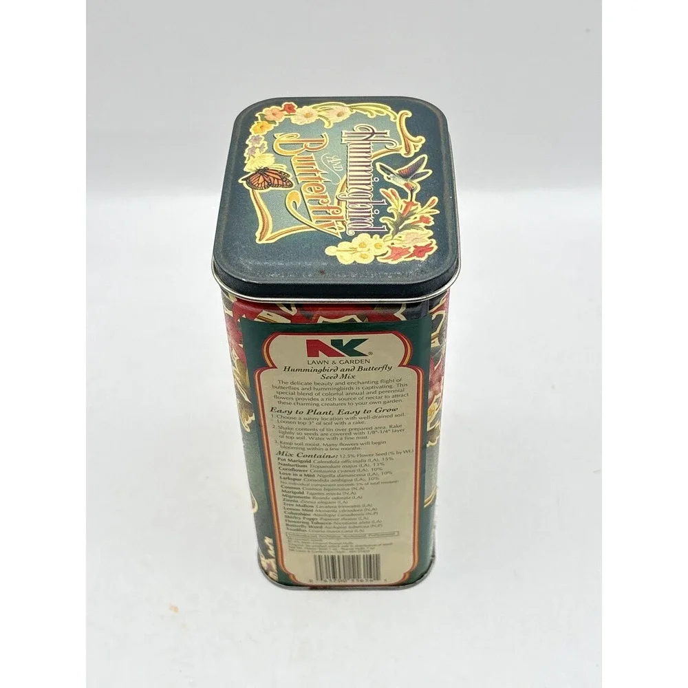 NK Lawn & Garden Hummingbird Butterfly Seed Mix 8oz Tin Wildflower Multicolor